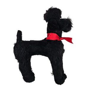 Vintage Hermann Steiff Snobby Black Poodle Red Bow